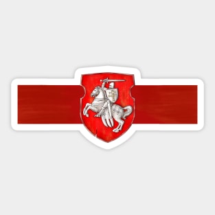 Belarus old flag and coat of arms Sticker